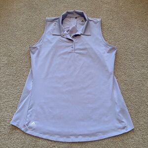 Adidas Women’s Purple Sleeveless Polo Shirt